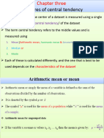 Chapter 3 Measures of Central Tendency