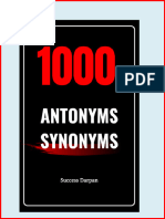 1000 Antonyms Synonyms (English)