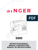 Singer S900 Sewing Machine Instruction Manual