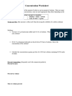 Concentrations Calculation Worksheet