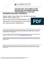 Response and Physiologic Outcomes After Butorphanol, Midazolam, and Medetomidine Immobilization and Reversal in Captive Reindeer (Rangifer Tarandus)