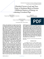 Utilization of Ensiled Cassava Leaf and Taro Mixed With Waste of Soybean Meal As Protein Sources Fed Different Sources of Energy On Fattening Crossbred Pigs