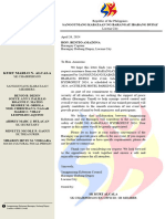 Request Letter - Barangay Tanod