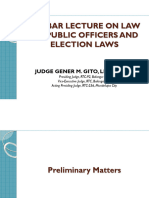 Political Law LawOnPublicOfficersElectionLaw