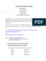 Physics CL 9 WS 3