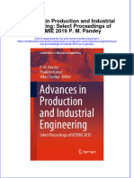 Full Chapter Advances in Production and Industrial Engineering Select Proceedings of Icetmie 2019 P M Pandey PDF