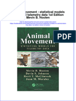 Textbook Animal Movement Statistical Models For Animal Telemetry Data 1St Edition Mevin B Hooten Ebook All Chapter PDF