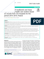 Epidemiology of Needlestick and Sharp Injuries Among Health Care Workers Based On Records From 252 Hospitals For The Period 2010-2014, Poland