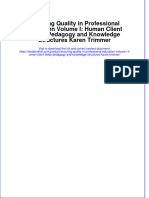 PDF Ensuring Quality in Professional Education Volume I Human Client Fields Pedagogy and Knowledge Structures Karen Trimmer Ebook Full Chapter