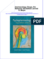 PDF Psychopharmacology Drugs The Brain and Behavior 3Rd Edition Jerrold S Meyer Ebook Full Chapter