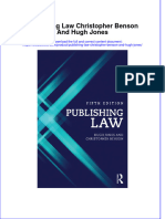 PDF Publishing Law Christopher Benson and Hugh Jones Ebook Full Chapter