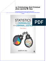 PDF Statistics For Criminology and Criminal Justice Jacinta M Gau Ebook Full Chapter