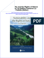 PDF Sustainability and The Rights of Nature in Practice 1St Edition Cameron La Follette Editor Ebook Full Chapter