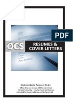 Resumes and Cocer Letters