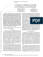 Performance Analysis of Machine Learning Algorithms For Prediction of Liver Disease