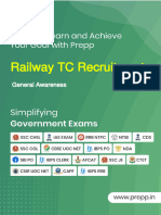 Railway TC Recruitment: General Awareness