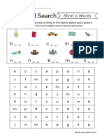 5 CVC Word Search Printables