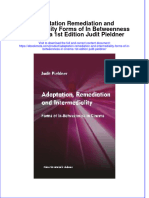 Ebook Adaptation Remediation and Intermediality Forms of in Betweenness in Cinema 1St Edition Judit Pieldner Online PDF All Chapter