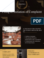 Chapter 1 Filing or Initiation of Complaint