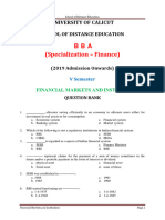 MCQ Financial Markets and Institutions 2019