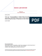 Tort Law - Foreseeability vs. Public Policy Considerations in Det