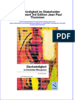 Full Download Glaubwurdigkeit Im Stakeholder Management 3Rd Edition Jean Paul Thommen Online Full Chapter PDF