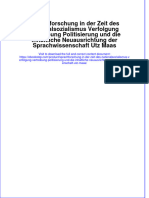 PDF of Sprachforschung in Der Zeit Des Nationalsozialismus Verfolgung Vertreibung Politisierung Und Die Inhaltliche Neuausrichtung Der Sprachwissenschaft Utz Maas Full Chapter Ebook