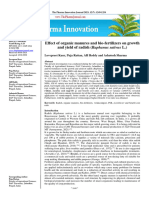 Effect of Organic Manures and Bio-Fertilizers On Growth and Yield of Radish (Raphanus Sativus L.)