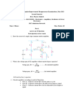 Scheme of Second Sem Complementary Electronics May 2023 - Ampliers, Oscillators and Power Electronics