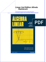 Algebra Linear 2Nd Edition Alfredo Steinbruch Full Chapter PDF