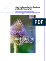 An Introduction To Quantitative Ecology Timothy E Essington Full Chapter PDF