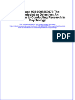 (Download PDF) Etextbook 978 0205859078 The Psychologist As Detective An Introduction To Conducting Research in Psychology Full Chapter PDF