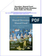 Shared Devotion Shared Food Equality and The Bhakti Caste Question in Western India Jon Keune Full Chapter PDF