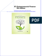 Full Download PDF of (Ebook PDF) Entrepreneurial Finance 6th Edition All Chapter