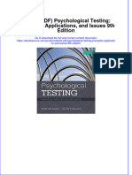 Full Download PDF of (Ebook PDF) Psychological Testing: Principles, Applications, and Issues 9th Edition All Chapter