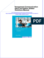 Instant Download PDF Strategic Management Communication For Leaders 3rd Edition Walker Solutions Manual Full Chapter