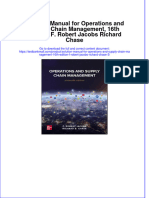 3541full Download PDF of Solution Manual For Operations and Supply Chain Management, 16th Edition, F. Robert Jacobs Richard Chase All Chapter