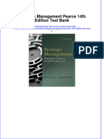 Full Download PDF of Strategic Management Pearce 14th Edition Test Bank All Chapter