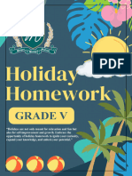 Grade V Summer Holiday Homework Session 2024 25