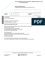 Cambridge AS Level Accounting 9706 - Paper 2 Variant 22 - May:June Session - Zone 4 - Year 2016 - 2023