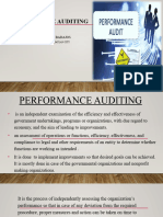 Performance Auditing Report