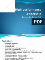 High Performance Leadership