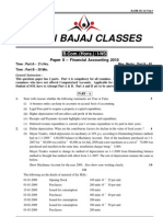 DU B.com (H) First Year (Financial Acc.) - Q Paper 2010