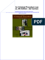 Test Bank for Criminal Procedure Law and Practice, 9th Edition : del Carmen  download pdf full chapter