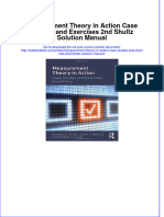 Measurement Theory in Action Case Studies and Exercises 2nd Shultz Solution Manual  download pdf full chapter