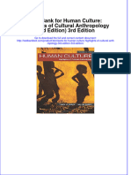 Test Bank for Human Culture: Highlights of Cultural Anthropology (3rd Edition) 3rd Edition  download pdf full chapter