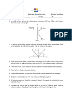 Practice Worksheet - Reflection, Refraction, Lens