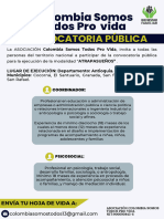 Convocatoria Colombia Somos Todos Pro Vida