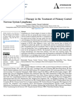 The Use of Stem Cell Therapy in The Treatment of Primary Central Nervous System Lymphoma