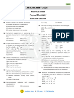 Structure of Atom - Practice Sheet